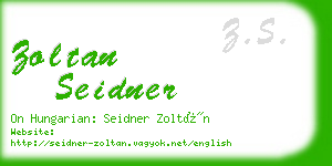 zoltan seidner business card